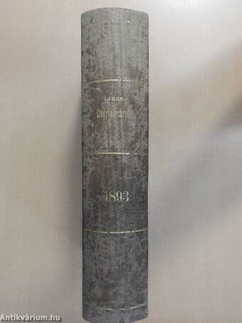 Theologisch-praktische Quartal-Schrift 1893/1-4. (gótbetűs)