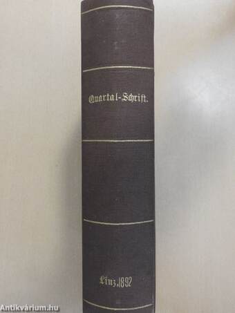 Theologisch-praktische Quartal-Schrift 1892/1-4. (gótbetűs)