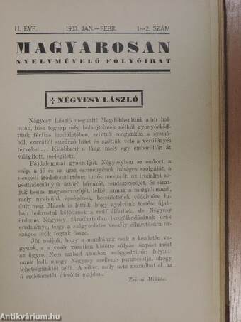 Magyarosan 1932. január-december/1933. január-december