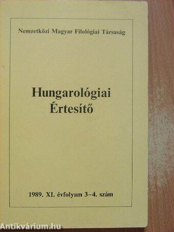 Hungarológiai Értesítő 1989/3-4.