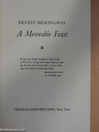 A Moveable Feast