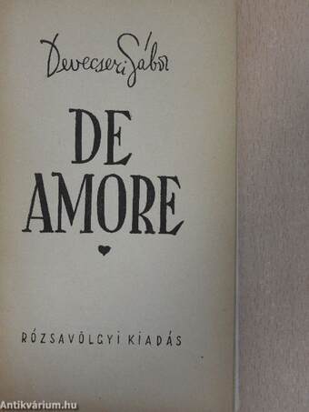 De Amore