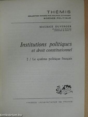 Institutions politiques et droit constitutionnel 2