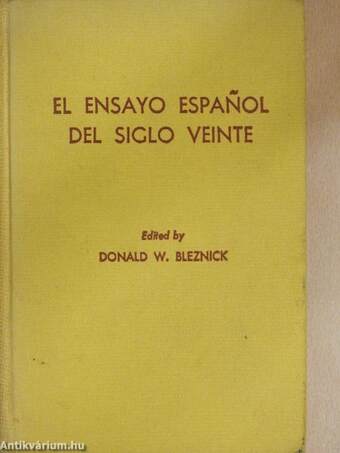 El ensayo espanol del siglo veinte