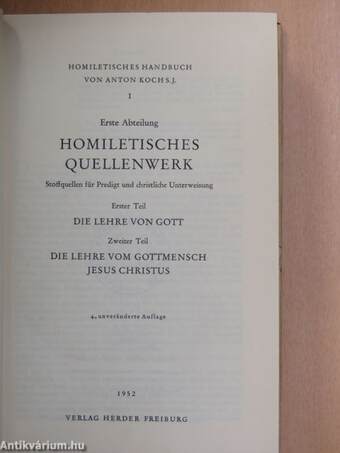 Homiletisches Handbuch I-IV., VI-VIII., XI-XIV.