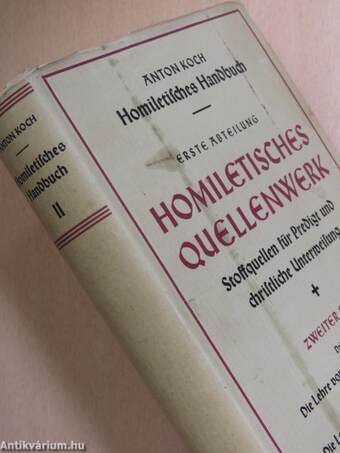 Homiletisches Handbuch I-IV., VI-VIII., XI-XIV.