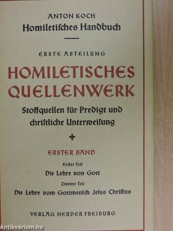 Homiletisches Handbuch I-IV., VI-VIII., XI-XIV.