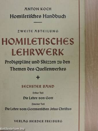 Homiletisches Handbuch I-IV., VI-VIII., XI-XIV.