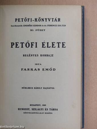 Petőfi élete/Petőfi Sándor életéből