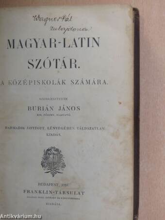 Magyar-latin szótár