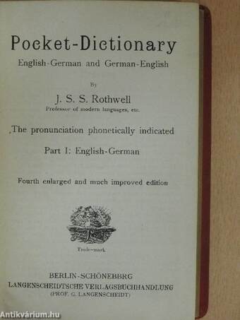 Pocket-Dictionary English-German and German-English