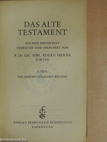 Das Alte Testament I-II.