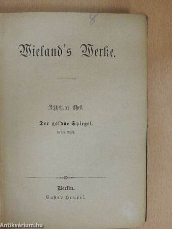Wieland's Werke 18-20. (gótbetűs)