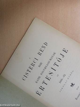 A Cisterci Rend Egri Kath. Főgymnasiumának Értesítője az 1891-92. iskolai évről