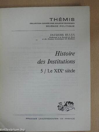 Histoire des Institutions 5