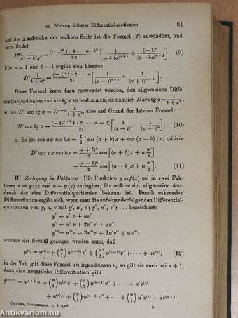 Vorlesungen über Differential- und Integralrechnung I.