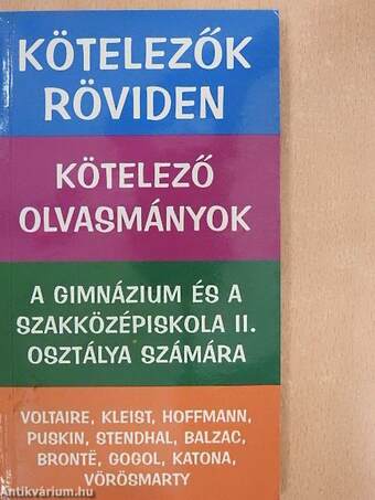 Kötelező olvasmányok