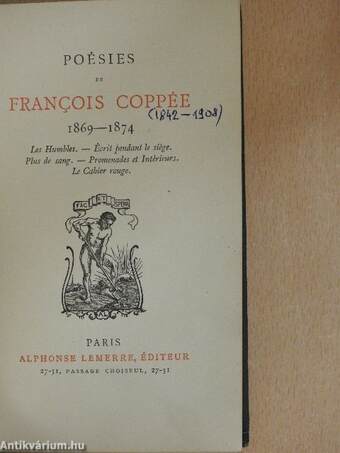Poésies de Francois Coppée
