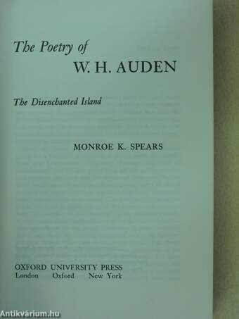 The Poetry of W. H. Auden