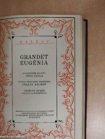 A harmincéves asszony/Goriot apó I-II./Grandet Eugénia