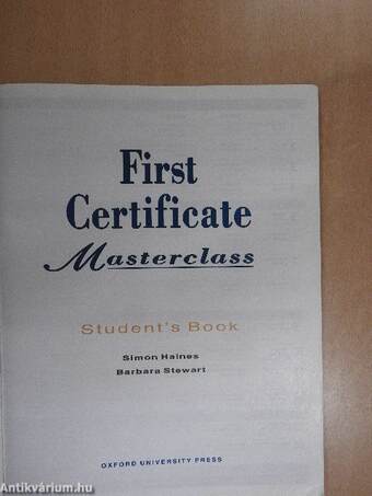 First Certificate Masterclass - Student's Book