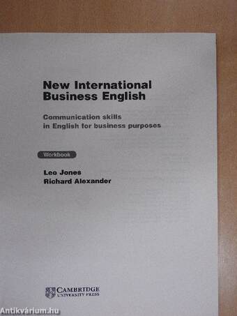 New International Business English - Workbook