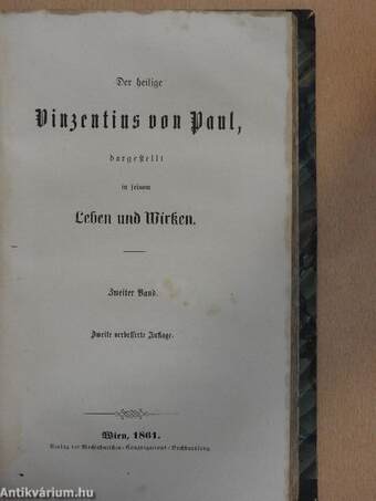 Der heilige Vinzentius von Paul I-II. (gótbetűs)