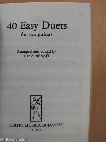 Early Chamber Music/Violin Duos/Violin Trios/Trios for two violins and violoncello/Early Pieces for two and three violoncellos/Early Baroque Works for Strings/Early Music for flute and guitar (minikönyv)