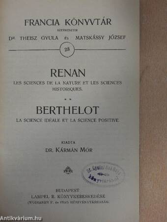 Les sciences de la nature et les sciences historiques/La science idéale et la science positive