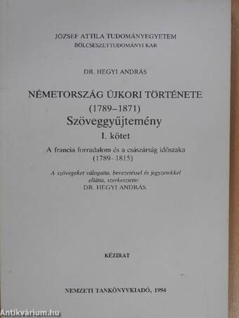 Németország újkori története 1789-1871. I.