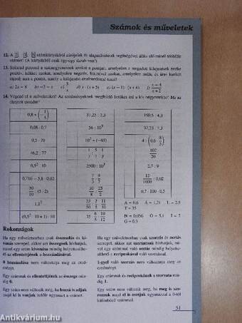 Matematika tankönyv 7/I.