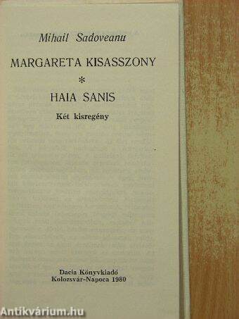 Margareta kisasszony/Haia Sanis