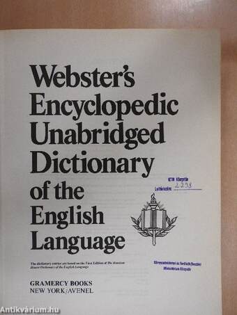 Webster's Encyclopedic Unabridged Dictionary of the English Language