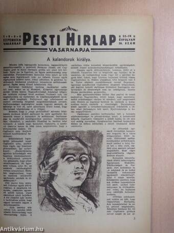 A Pesti Hirlap Vasárnapja 1930. szeptember 26.