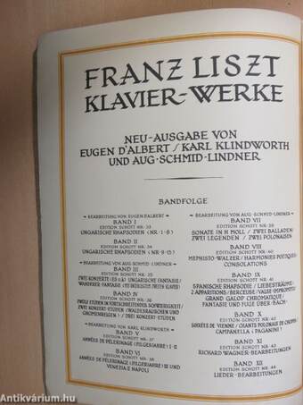 Franz Liszt klavier-Werke I-II.