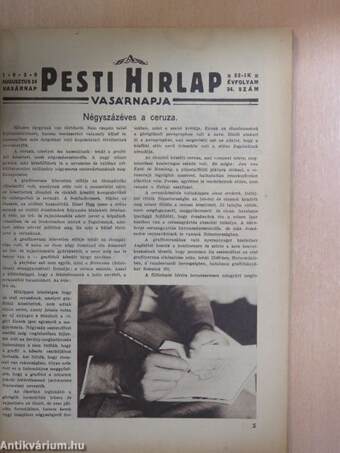 A Pesti Hirlap Vasárnapja 1930. augusztus 24.