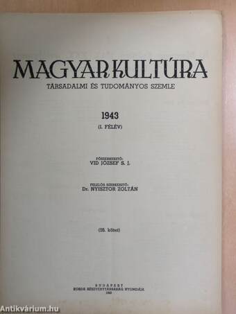 Magyar Kultúra 1943. június 20.