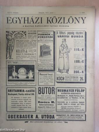 Egyházi közlöny 1915. január 1.