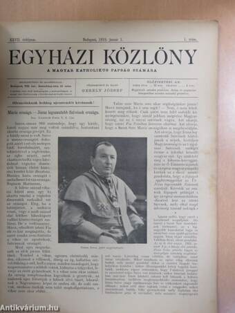 Egyházi közlöny 1915. január 1.