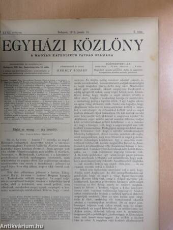 Egyházi közlöny 1915. január 15.