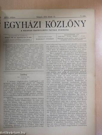 Egyházi közlöny 1915. február 12.