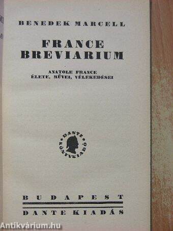 France Breviarium/Anatole France beszélgetései