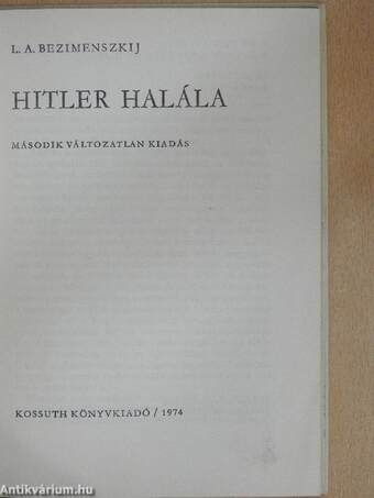 Hitler halála