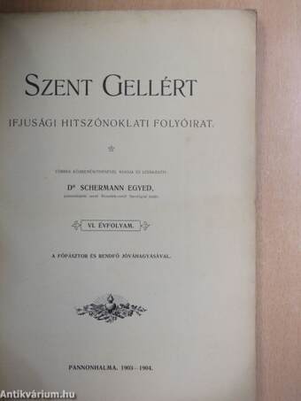 Szent Gellért 1903-1904.