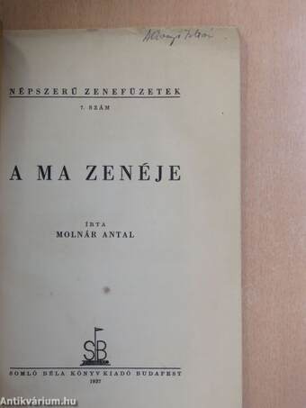 A ma zenéje