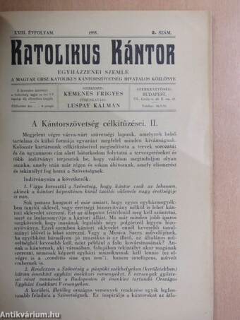 Katolikus Kántor 1935. február