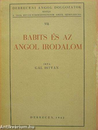 Babits és az angol irodalom