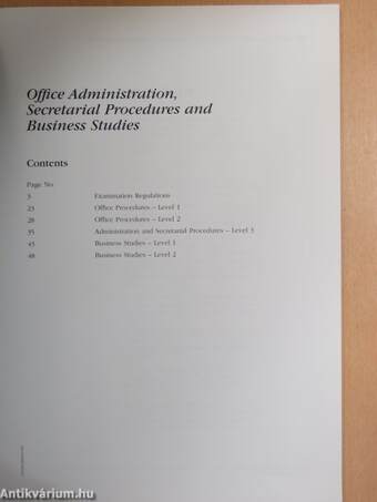 Office Administration, Secretarial Procedures and Business Studies