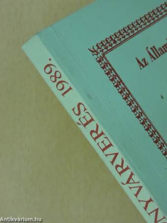 Az Állami Könyvterjesztő Vállalat antikvár könyvaukciója Budapesten 1989 novemberében