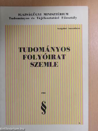 Tudományos Folyóirat Szemle 1983/1-4.